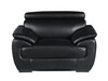 38" Modern Leather Upholstered Chair in Black / 4571-BLACK-CH