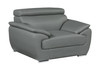 Modern Leather Upholstered Recliner Sofa Set in Gray / 4571-GRAY