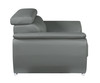 Modern Leather Reclining Sofa and Loveseat Set in Gray / 4571-GRAY-2PC