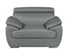 38" Modern Leather Upholstered Chair in Gray / 4571-GRAY-CH