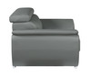 38" Modern Leather Upholstered Chair in Gray / 4571-GRAY-CH