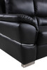 Modern Leather Upholstered Sofa Set in Black / 4572-BLACK