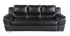 Modern Leather Upholstered Sofa & Loveseat Set in Black / 4572-BLACK-2PC