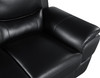 Modern Leather Upholstered Sofa & Loveseat Set in Black / 4572-BLACK-2PC