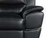 69" Modern Faux Leather Upholstered Loveseat in Black / 4572-BLACK-L