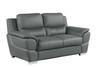 Modern Leather Upholstered Sofa Set in Gray / 4572-GRAY