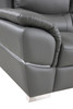 37" Modern Leather Upholstered Chair in Gray / 4572-GRAY-CH