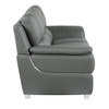 37" Modern Leather Upholstered Chair in Gray / 4572-GRAY-CH