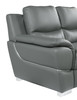 37" Modern Leather Upholstered Chair in Gray / 4572-GRAY-CH