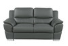 69" Modern Faux Leather Upholstered Loveseat in Gray / 4572-GRAY-L