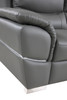 85" Modern Leather Upholstered Sofa in Gray / 4572-GRAY-S