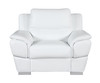 Modern Leather Upholstered Sofa Set in White / 4572-WHITE