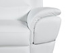 69" Modern Faux Leather Upholstered Loveseat in White / 4572-WHITE-L