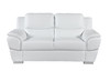 69" Modern Faux Leather Upholstered Loveseat in White / 4572-WHITE-L