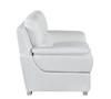85" Modern Leather Upholstered Sofa in White / 4572-WHITE-S