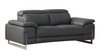 Genuine Italian Leather Upholstered Sofa Set in Dark Gray / 636-DARK-GRAY