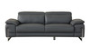87" Modern Genuine Italian Leather Sofa in Dark Gray / 636-DARK-GRAY-S