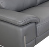 87" Modern Genuine Italian Leather Sofa in Dark Gray / 636-DARK-GRAY-S