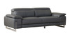 87" Modern Genuine Italian Leather Sofa in Dark Gray / 636-DARK-GRAY-S