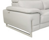 87" Modern Genuine Italian Leather Sofa in Light Gray / 636-LIGHT-GRAY-S