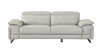87" Modern Genuine Italian Leather Sofa in Light Gray / 636-LIGHT-GRAY-S