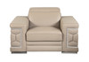 Genuine Italian Leather Upholstered Sofa Set in Beige / 692-BEIGE