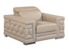 89" Modern Genuine Italian Leather Sofa in Beige / 692-BEIGE-S