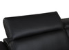 71" Modern Genuine Italian Leather Loveseat in Black / 692-BLACK-L