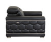 89" Modern Genuine Italian Leather Sofa in Black / 692-BLACK-S