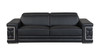 89" Modern Genuine Italian Leather Sofa in Black / 692-BLACK-S