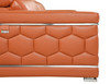 71" Modern Genuine Italian Leather Loveseat in Camel Brown / 692-CAMEL-L