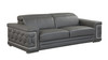89" Modern Genuine Italian Leather Sofa in Dark Gray / 692-DARK_GRAY-S