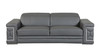 89" Modern Genuine Italian Leather Sofa in Dark Gray / 692-DARK_GRAY-S