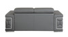 Genuine Italian Leather Upholstered Sofa Set in Dark Gray / 692-DARK-GRAY