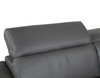Genuine Italian Leather Upholstered Sofa Set in Dark Gray / 692-DARK-GRAY