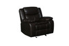 Transitional Faux Leather Reclining Sofa Set in Brown / 6967-BROWN