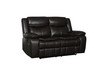 Transitional Faux Leather Reclining Sofa and Loveseat in Brown / 6967-BROWN-2PC