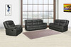 Transitional Faux Leather Reclining Sofa Set in Gray / 6967-GRAY