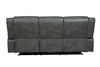 106" Transitional Faux Leather Reclining Sofa in Gray / 6967-GRAY-S