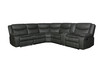 Transitional Faux Leather Reclining Sectional in Gray / 6967-GRAY-SECT