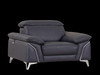 Genuine Italian Leather Upholstered Sofa Set / 727-NAVY