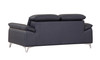 Genuine Italian Leather Upholstered Sofa Set / 727-NAVY