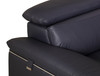 Genuine Italian Leather Upholstered Loveseat / 727-NAVY-L