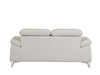 Genuine Italian Leather Upholstered Sofa Set / 727-WHITE