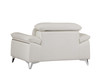 Genuine Italian Leather Upholstered Sofa Set / 727-WHITE
