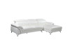 Modern Genuine Italian Leather Sectional / 727-WHITE-SECT