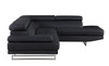 Leather Aire Sectional with Right Arm Facing / 8136-BLACK-RAF