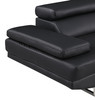 Leather Aire Sectional with Right Arm Facing / 8136-BLACK-RAF