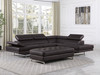 Leather Aire Sectional with Right Arm Facing / 8136-BROWN-RAF