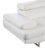 Leather Aire Sectional with Left Arm Facing / 8136-WHITE-LAF